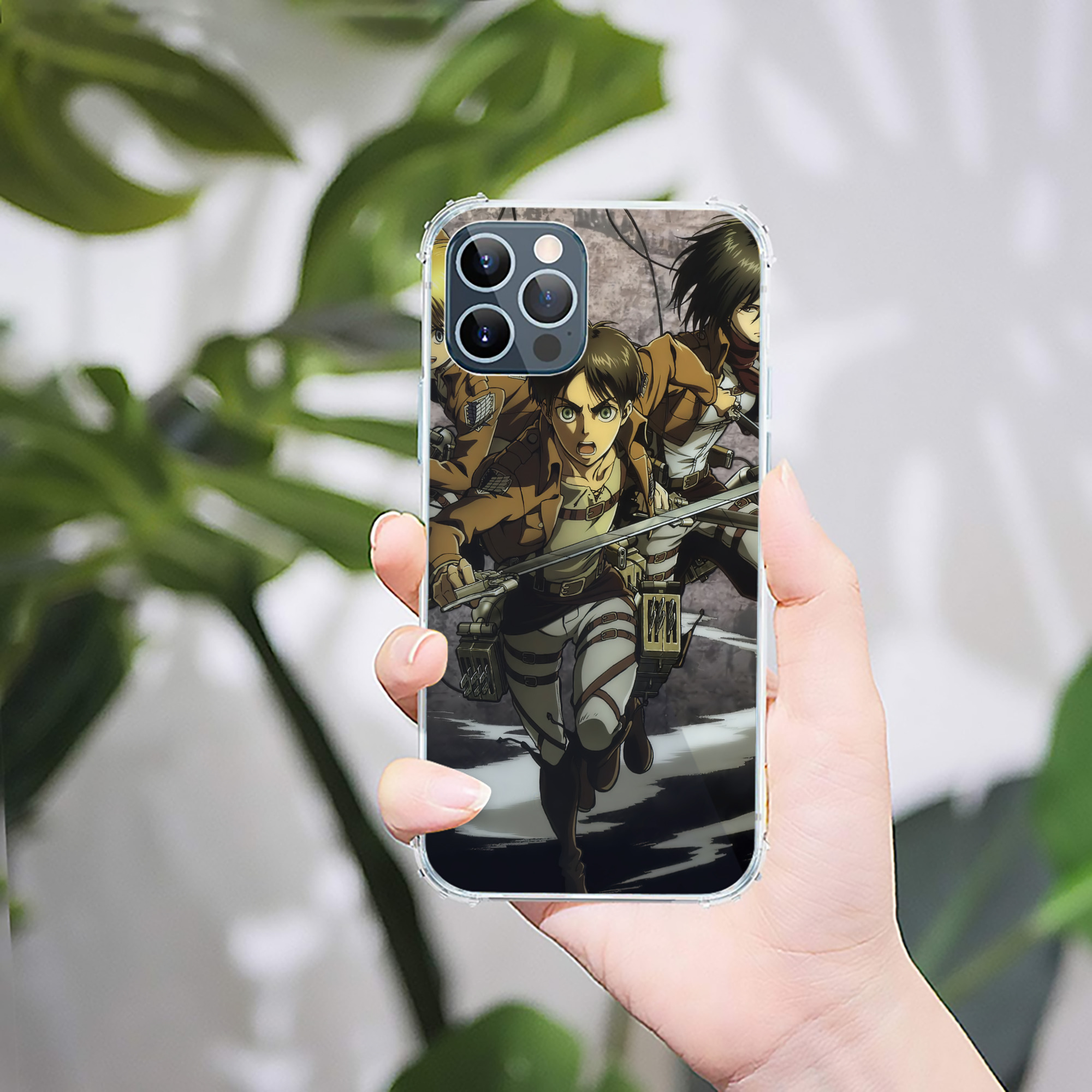（画像用） 進撃の巨人 Attack on Titan 【iPhone 12シリーズ対応】透明スマホケース（クリアソフトケース）